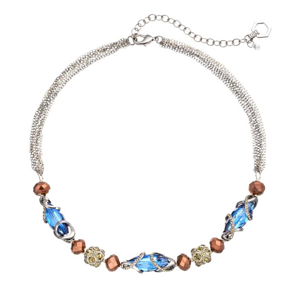 Simply Vera - Vera Wang Blue/Brown/Silver Necklace